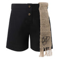 Black Shorts with Hemp Sash