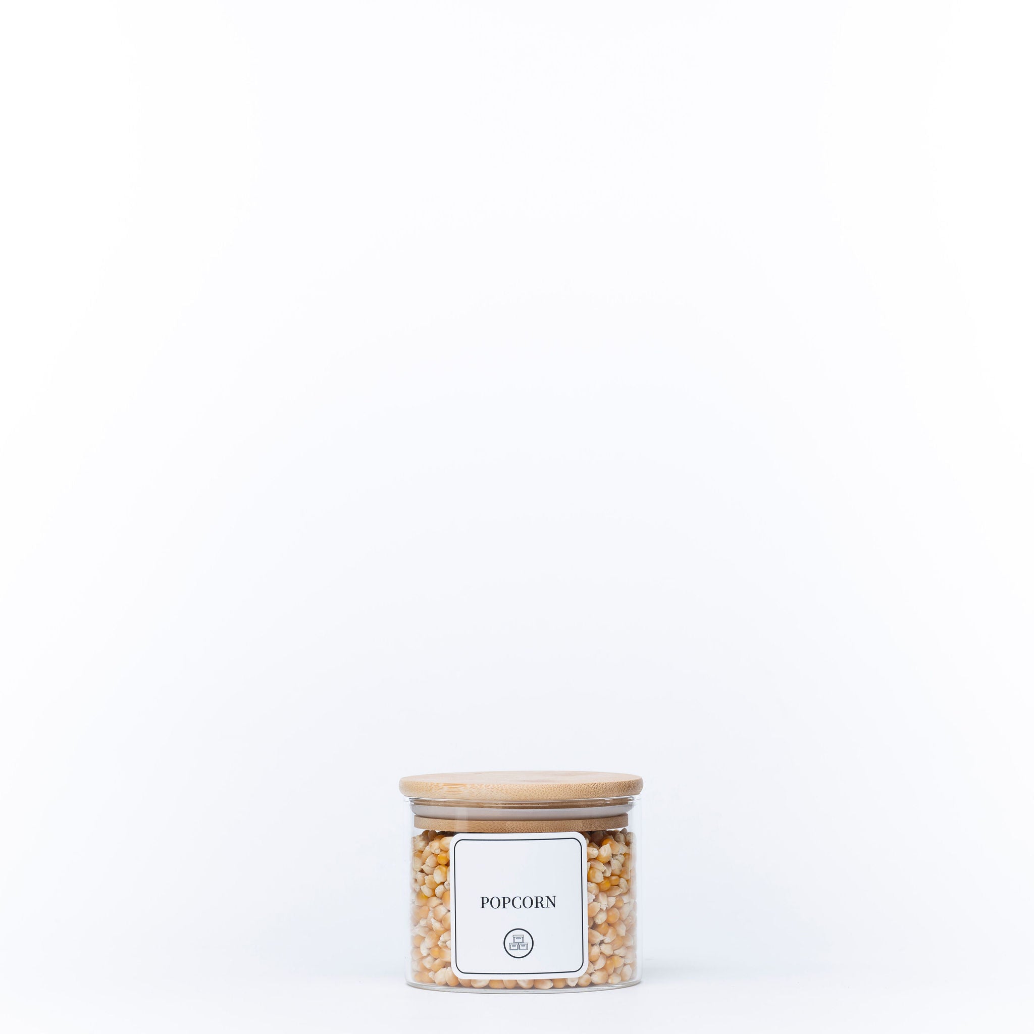 Round Glass Jar with Bamboo Lid - 840ml