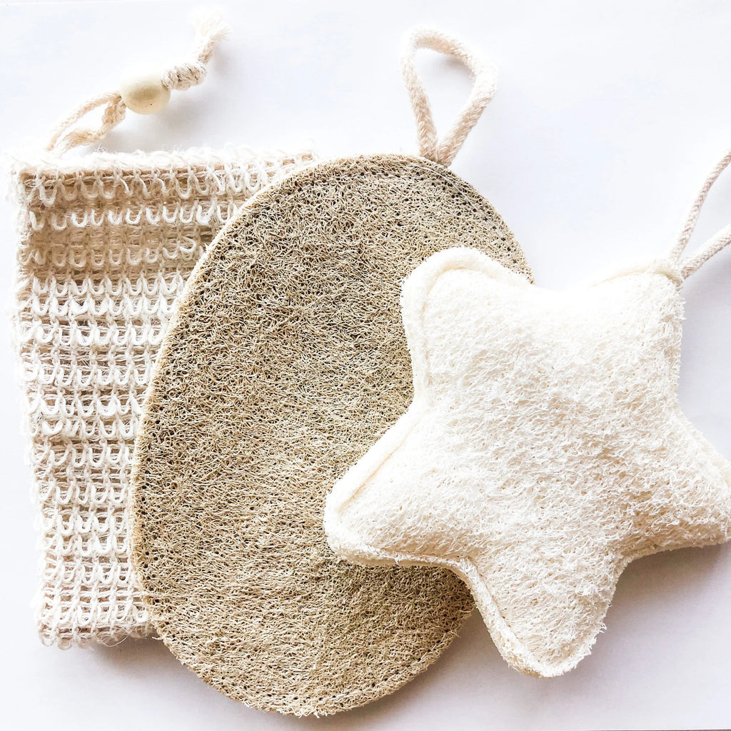 Natural Loofah Sponge-Organic Sustainable Bath & Body Sponge-Zero Waste Plastic Free Large Luffa Kitchen Scrub
