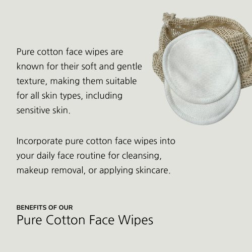 Reusable Pure Cotton Makeup Remover Pads - 20 Pack with Container